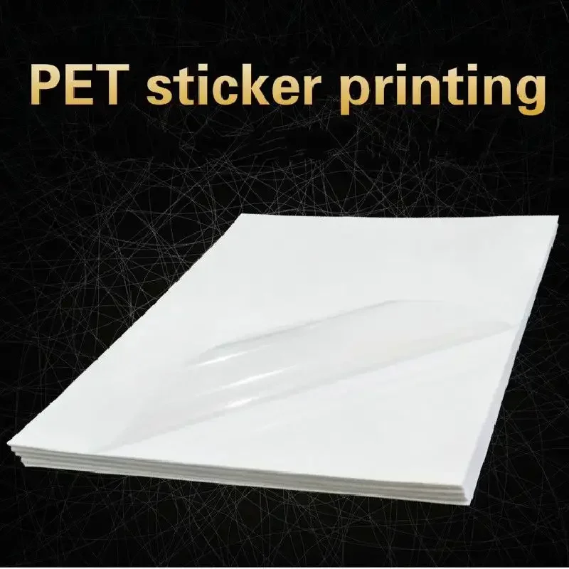 50pcs A4 transparent self-adhesive vinyl film labels pet stickers printed with laser printer waterproof stickers