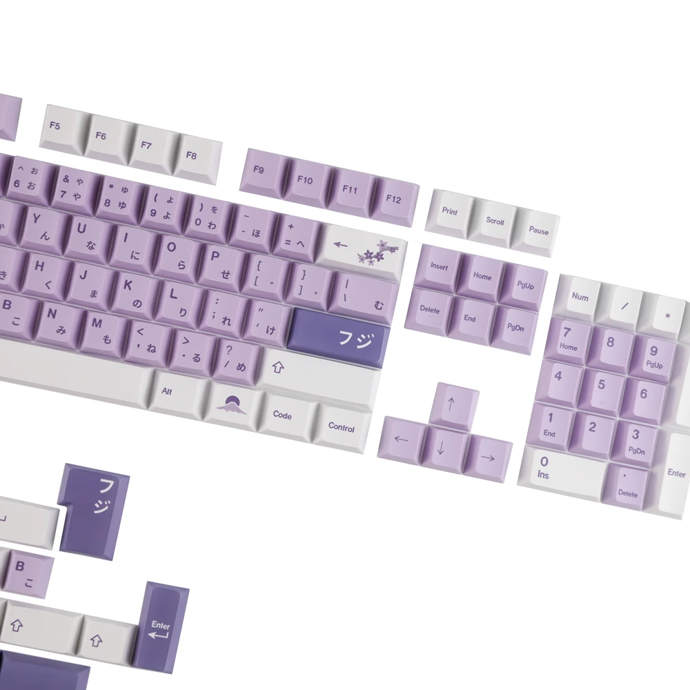 Imagem -06 - Wisteria Keycap para Gateron Outemu Switch Premium Pbt 140 Teclas por Conjuntos Perfil de Cereja Dye-sublimação Iso Digite o Layout Ansi