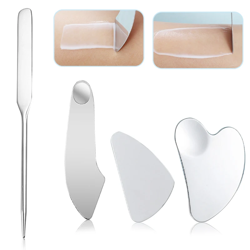 1 Stück Farbmischstab für Foundation-Pinsel aus Edelstahl – wiederverwendbares Make-up-Werkzeug für Gesichts-Make-up-Schaber