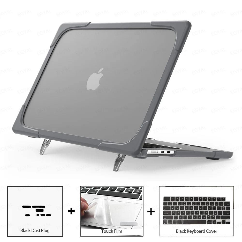 Laptop-Hülle für MacBook Air 13 M3 2024 Modell A3113 mit Staubschutzstecker & Touchscreen-Schutzfolie & Tastaturabdeckung M2 Air 15 M4 Standhülle