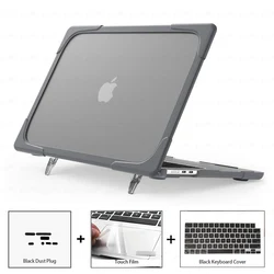 Laptop Case For MacBook Air 13 M3 2024 model A3113 with Dustproof Plug & Touch Film & Keyboard Cover M2 Air 15 2023 Stand Cover