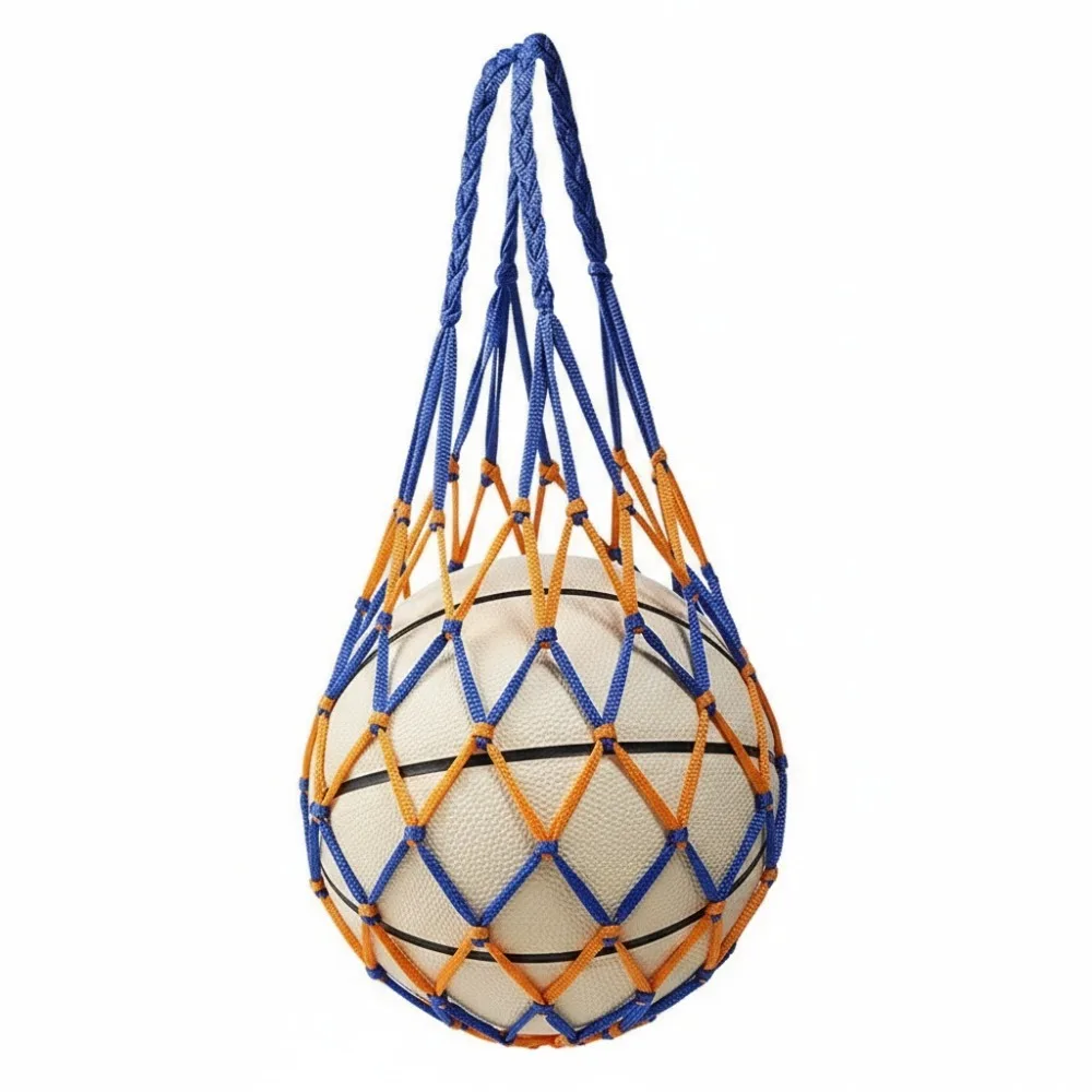 Durable Nylon Nylon Net Bag Weaving Multiple Colors Basketball Carry Bag Mesh Net Bag Football Balls