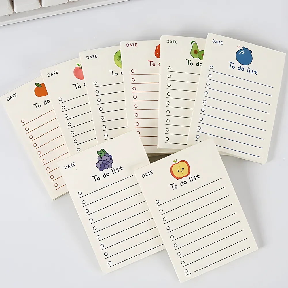 50 ورقة للقيام بقائمة مذكرة الوسادة لطيف القرطاسية المدرسية ملاحظات ins المحمولة المفكرة مكتب التموين الفاكهة دفتر رسالة ملاحظة منصات #4