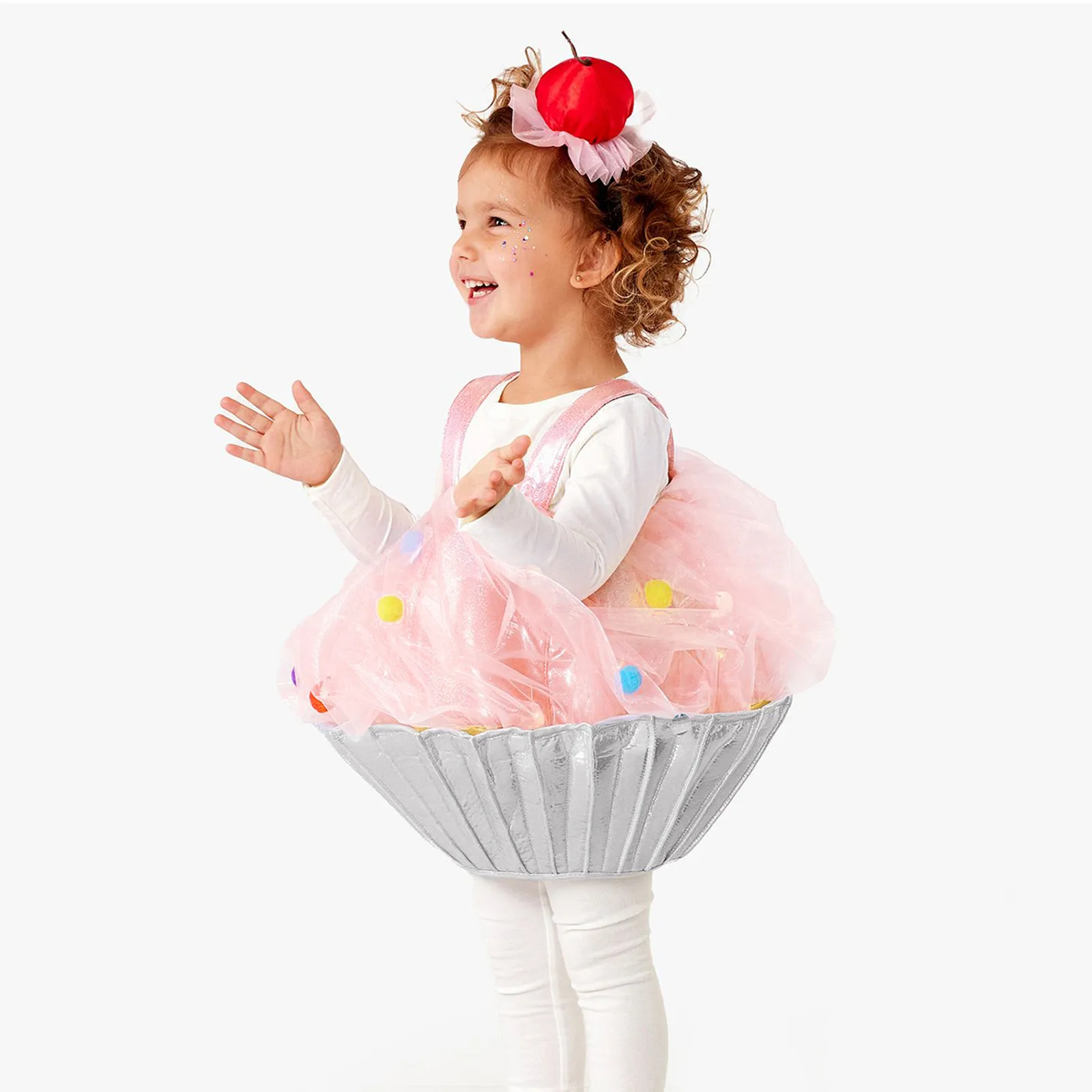 Baby Girls Cosplay Long Sleeved Outfit Cartoon Cake Shaped Holiday Party Princess Costume Performance Set Kids Girl Cute Costume