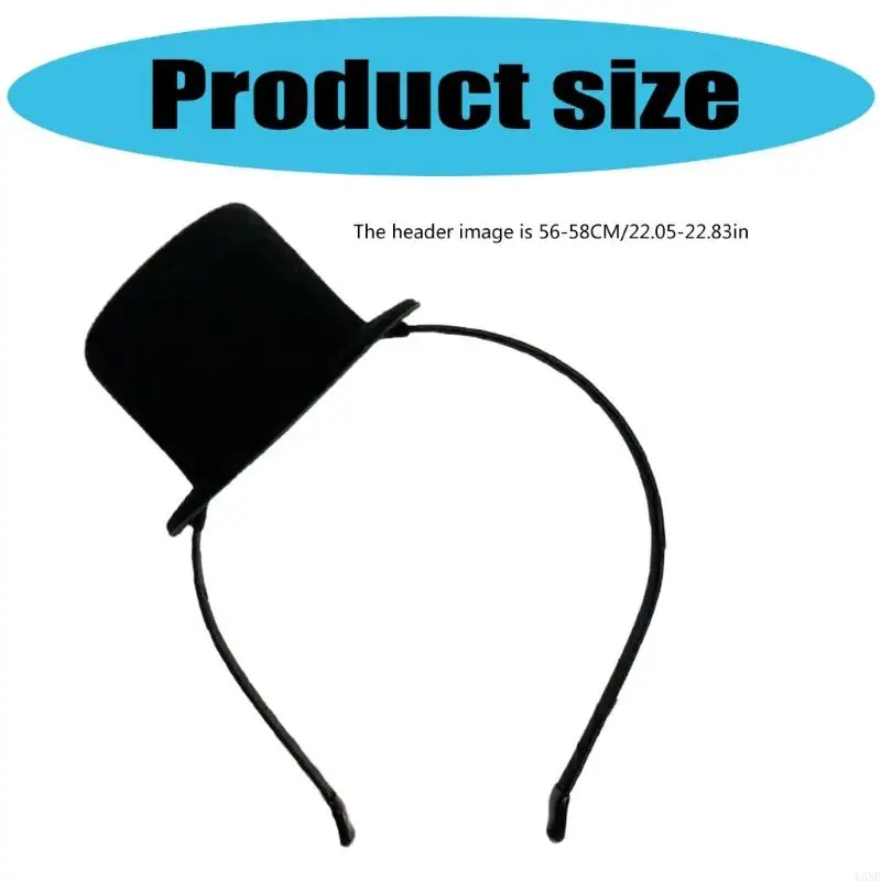 Y3NE Adult Mini Top Hat Headband Fascinator Teas Party Headpiece for Womens Gatsby Party Costume Accessories Top Hat Headpiece