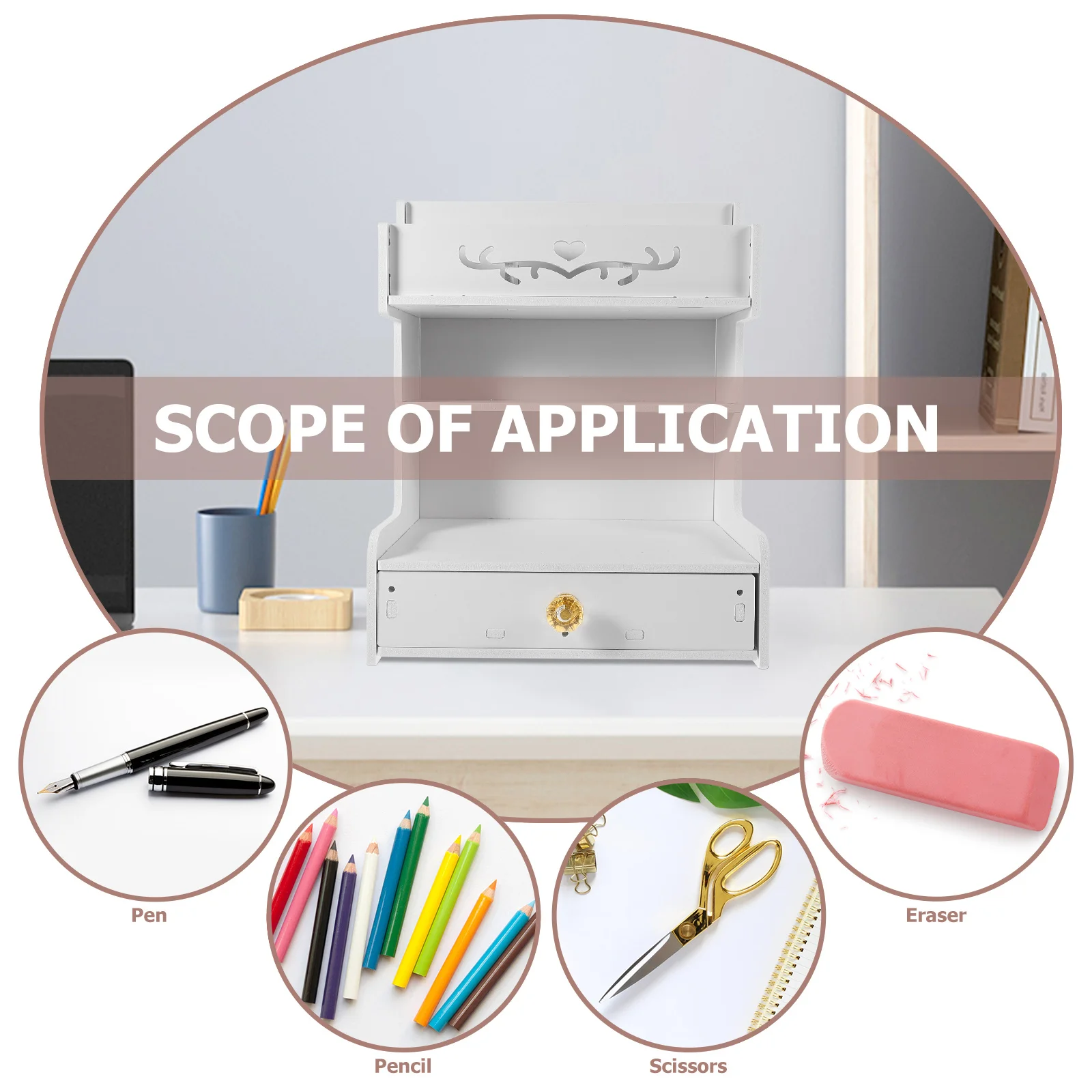 Desk Organizer Box Large Capacity Multi-Compartment Pen Holder Storage Rack For Office Home School Stationery Organizer