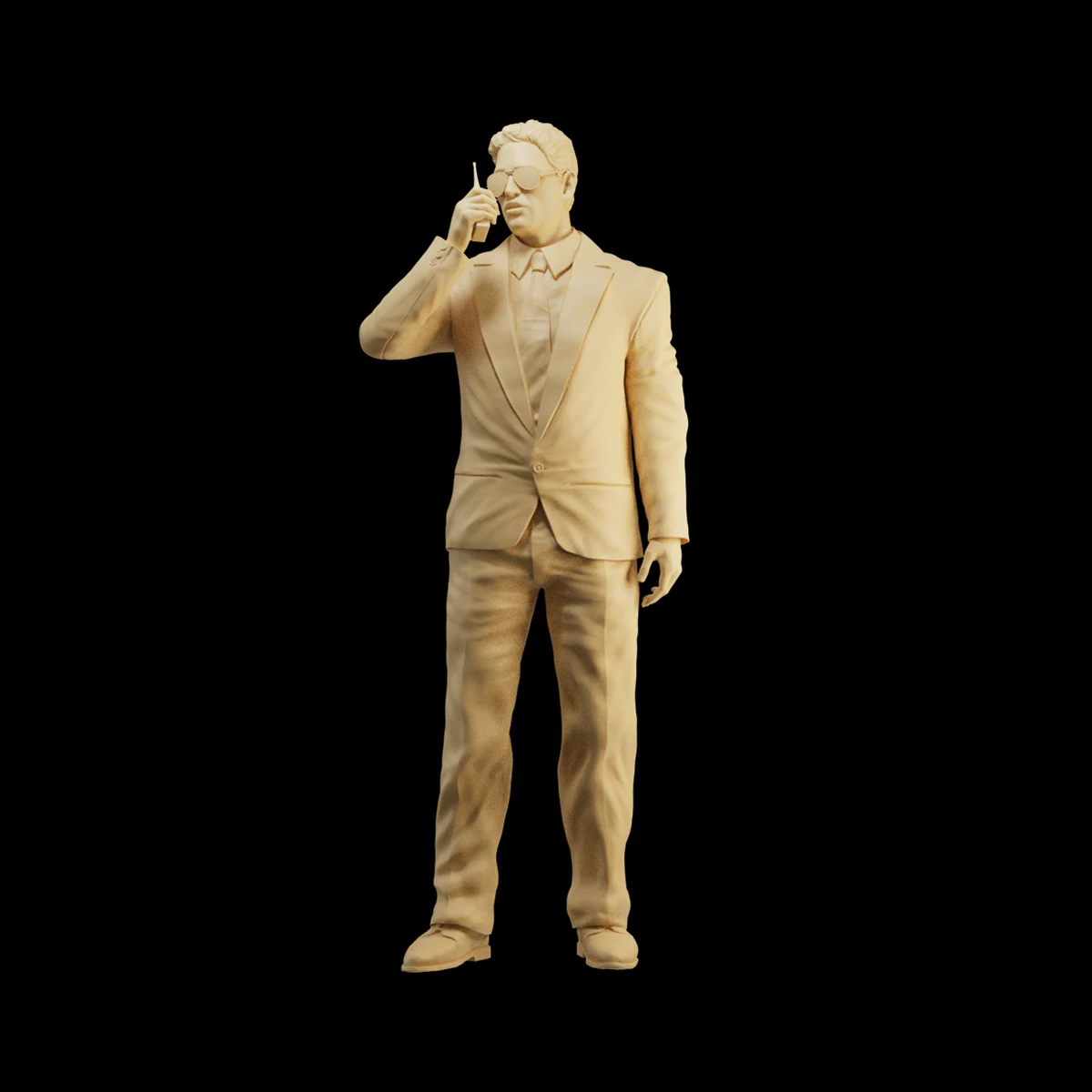 3D Print 1/64 1/43 1/35 Male Bodyguard Wearing Suit Miniatures Model Figurine Mini Doll Creative Scene Prop Display Decoration