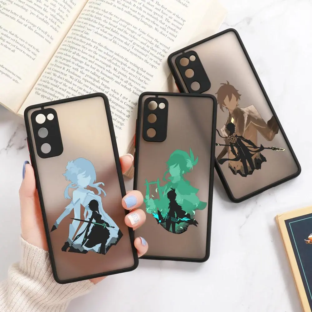 Genshin Impact Faceless Anime Cases For Samsung Galaxy A52 Funda Samsung A52S A72 A53 A73 A71 A32 A51 A33 Hard Matte Cover