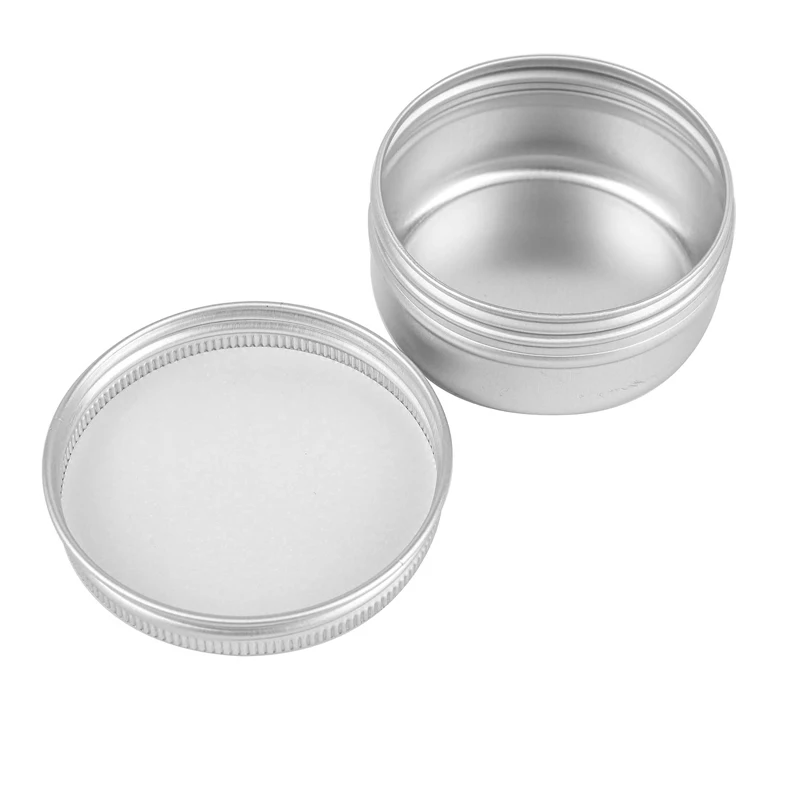 Latas vacías de aluminio redondas de Metal, latas con tapa de tornillo, contenedor para velas de especias, crema, bálsamo labial, 10 piezas, 5g, 10g, 15g, 20g, 30g, 50g, 60g