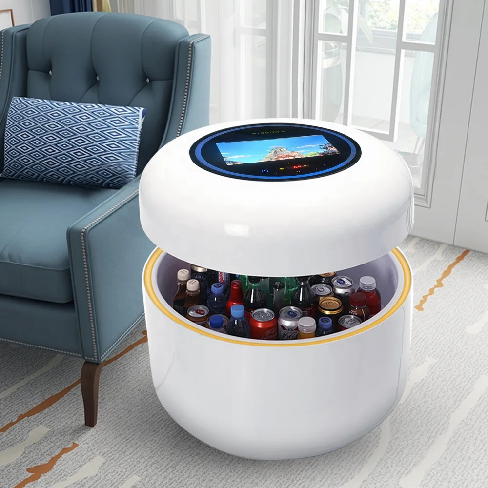 

Журнальный столик Shenzhen Mino Furniture с беспроводной зарядкой для телефона, сенсорным экраном, современный, умный, металлический, круглый