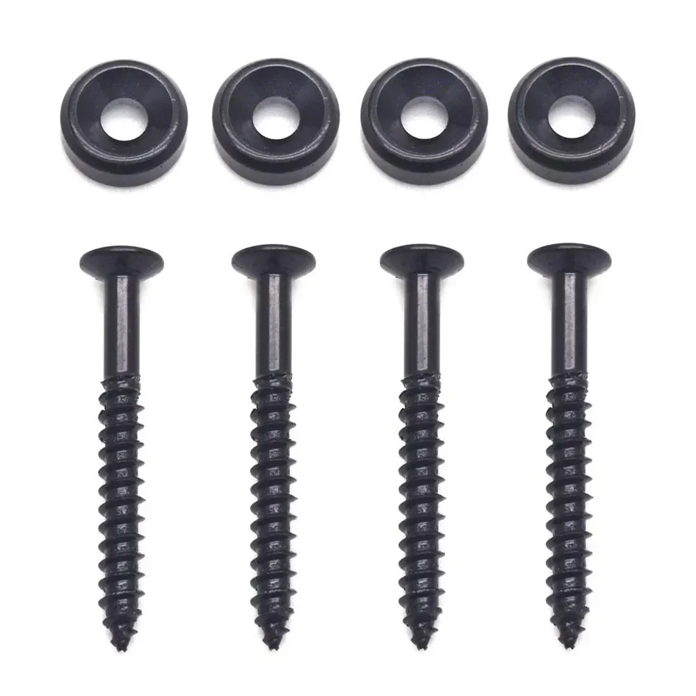 4pcs Guitar Neck Joint Plate Screw Bushings Ferrules With Bushings&Bolts Electric Guitars Instrument Metal Mounting Musical Neck