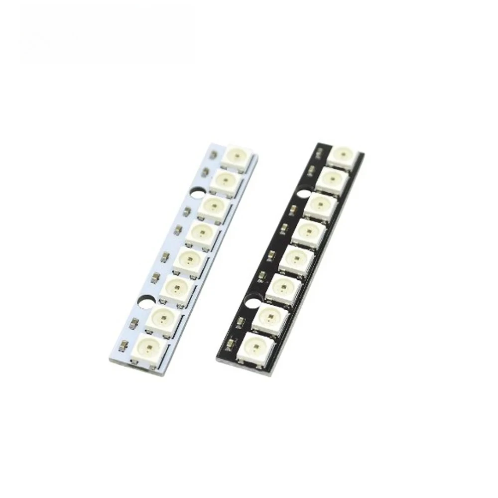 5/10/20PCS  8*1Bit 8 Bits WS2812 5050 RGB Full LED Lamp Panel Module 5V WS2812B Rainbow LED Precise For Arduino 8 Channel Lights