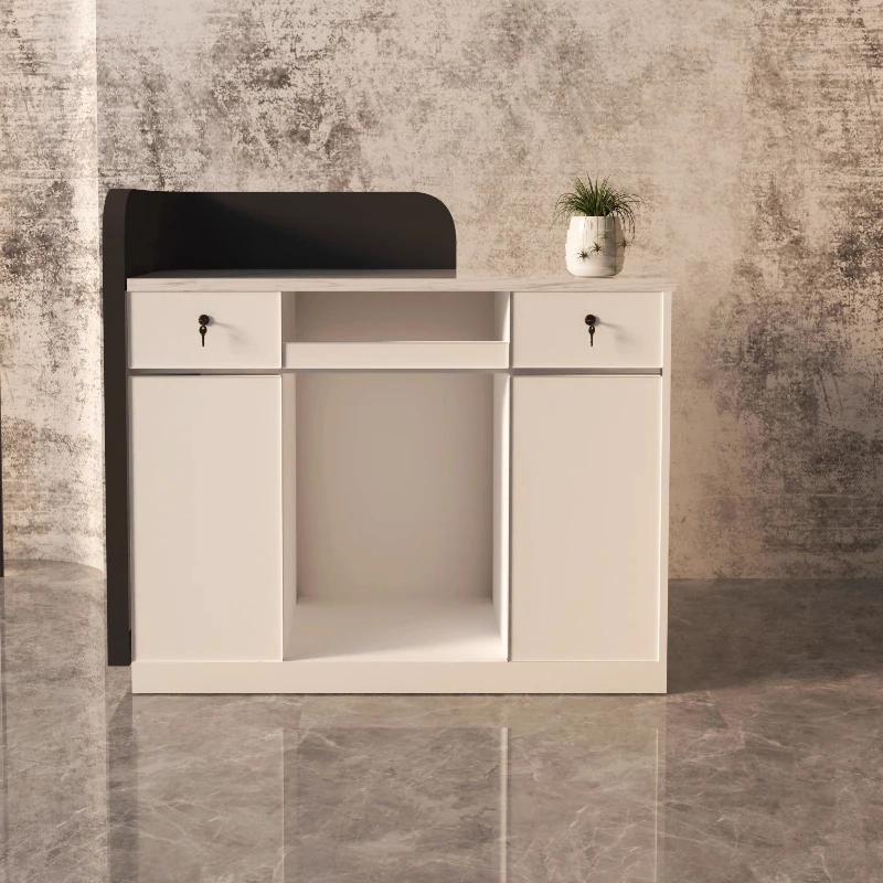 أدراج مكاتب الاستقبال عالية الجودة عرض خدمة الترويج مكاتب الاستقبال تصميم صالون التجميل أثاث Escrivaninha #4
