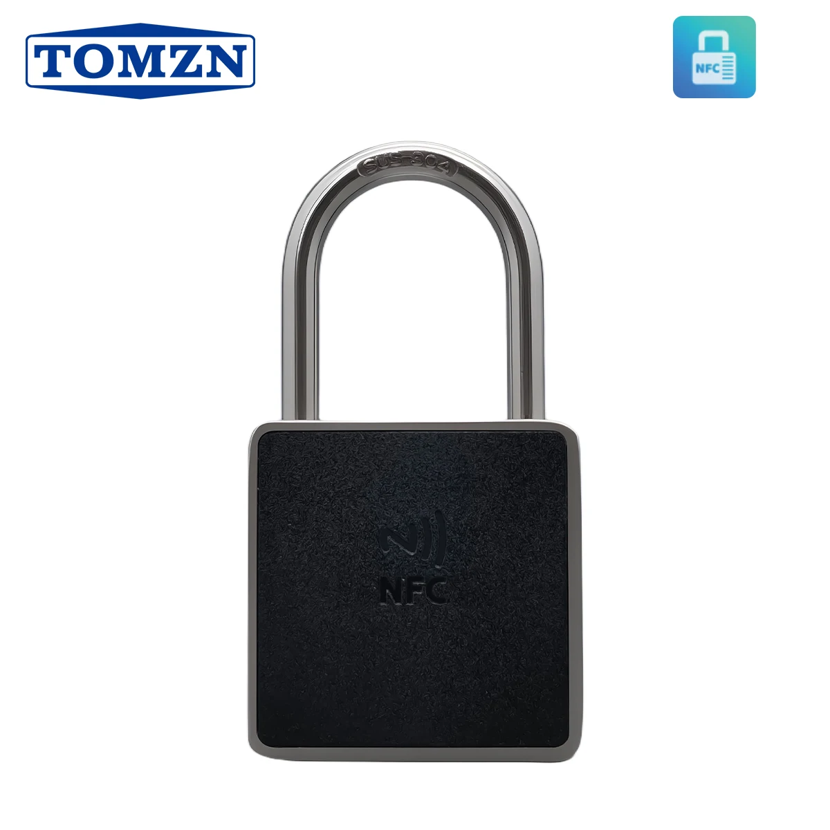 

TOMZN NFC Passive Intelligent Padlock Keyless No Keyway Waterproof Theft-proof Thickened Body Lock/Unlock Record nfc lock APP