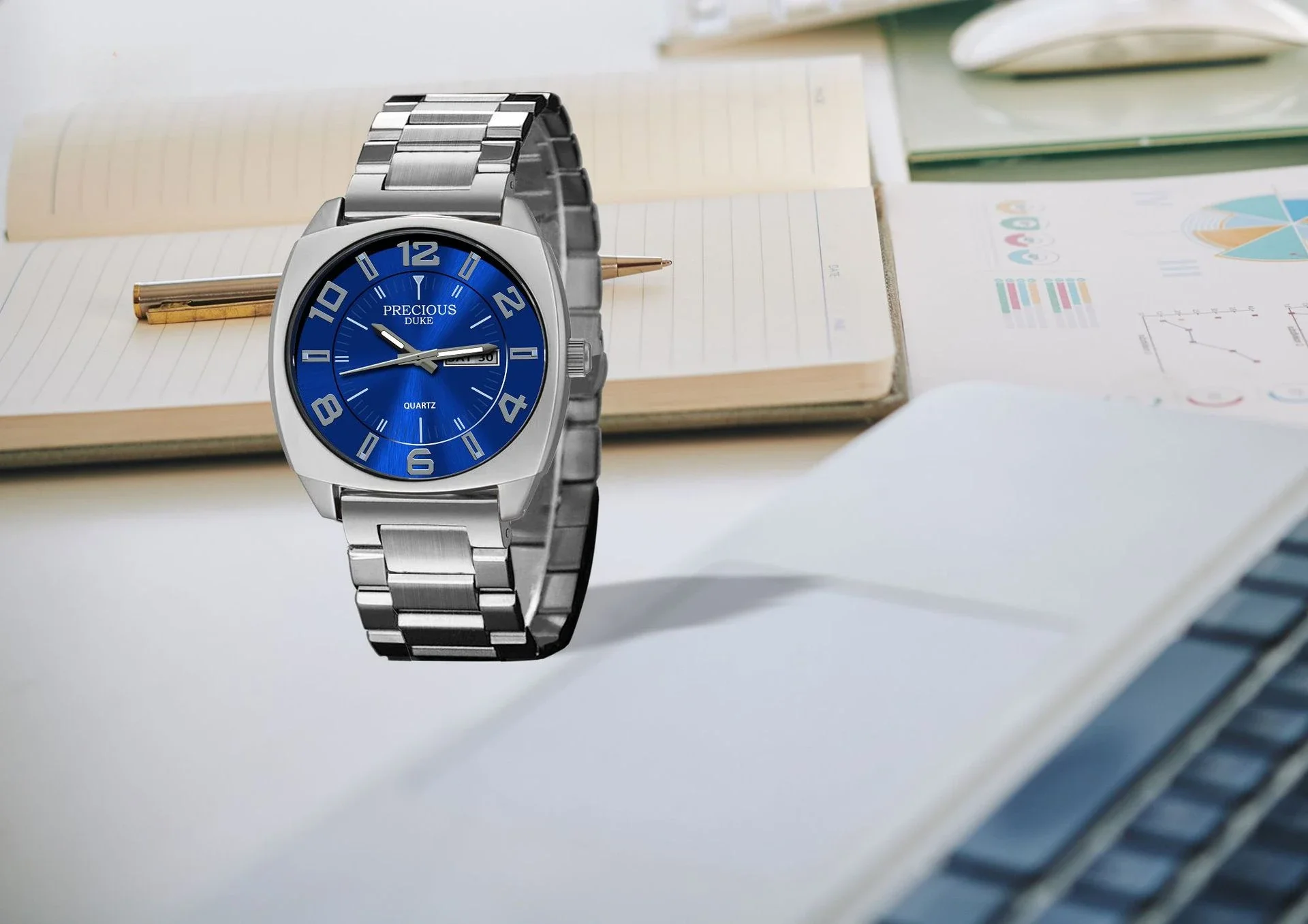 Men's Business Calendar Luminous Wristwatch Vintage Leather Waterproof Quartz Watches for Men relogio masculino reloj hombre
