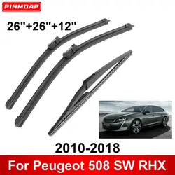 1/2/3/4/6PCS Car Wiper For Peugeot 508 SW RHX 2010-2018 Front Rear Wiper Blades Brushes Auto Accessories 2014 2015 2016 2017