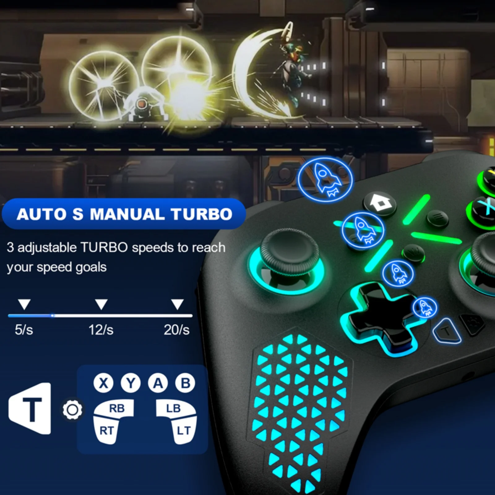 وحدة تحكم لوحدة تحكم Xbox One Series/PC/Android Gamepad 2.4G عصا تحكم لاسلكية للتحكم عن بعد تدعم لعبة البخار/Wegame Rocker