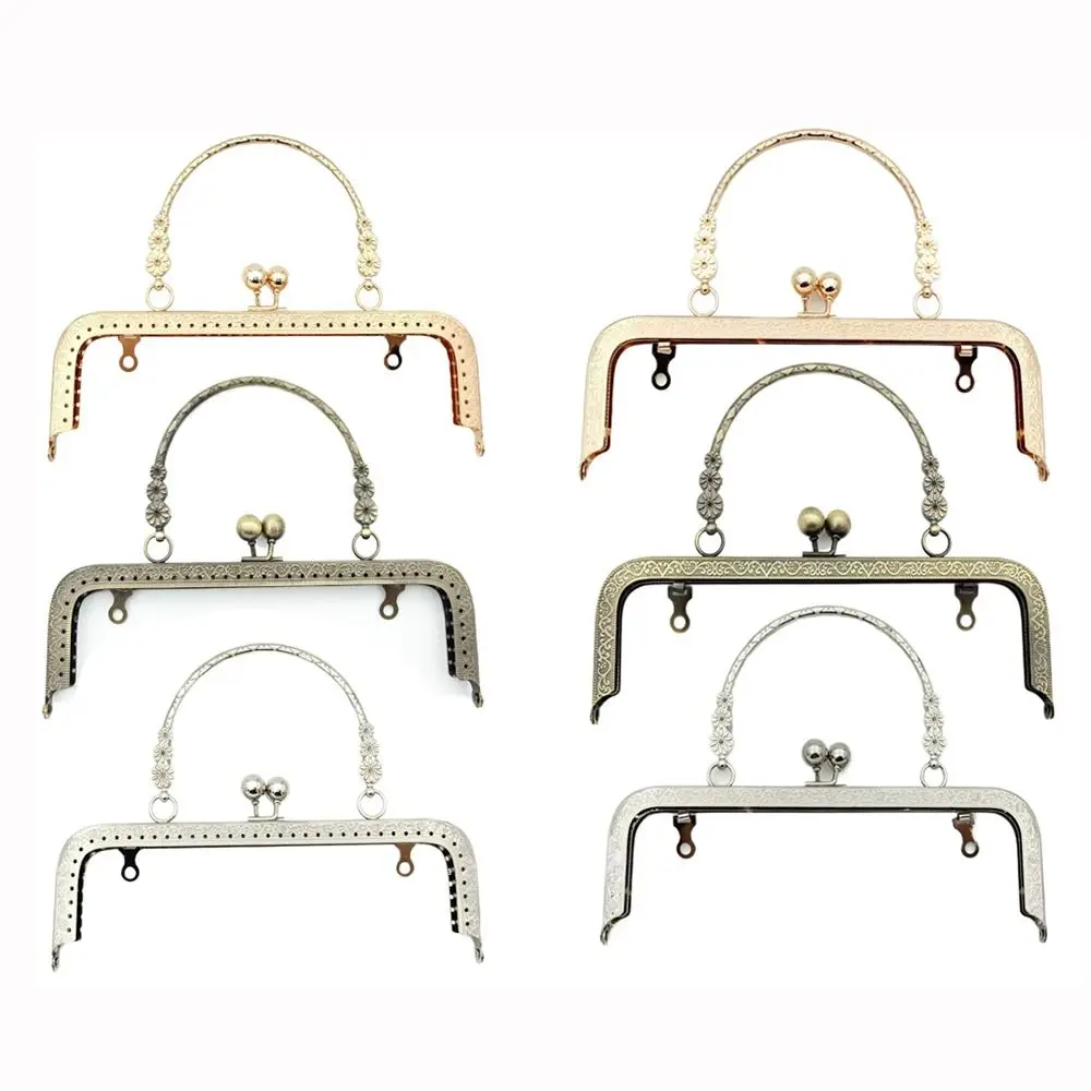 Bag Hardware Metal Purse Frame Kiss Clasp Vintage 20CM Bag Kiss Clasp Lock Bag Frame Buckle Handle Bag Accessories