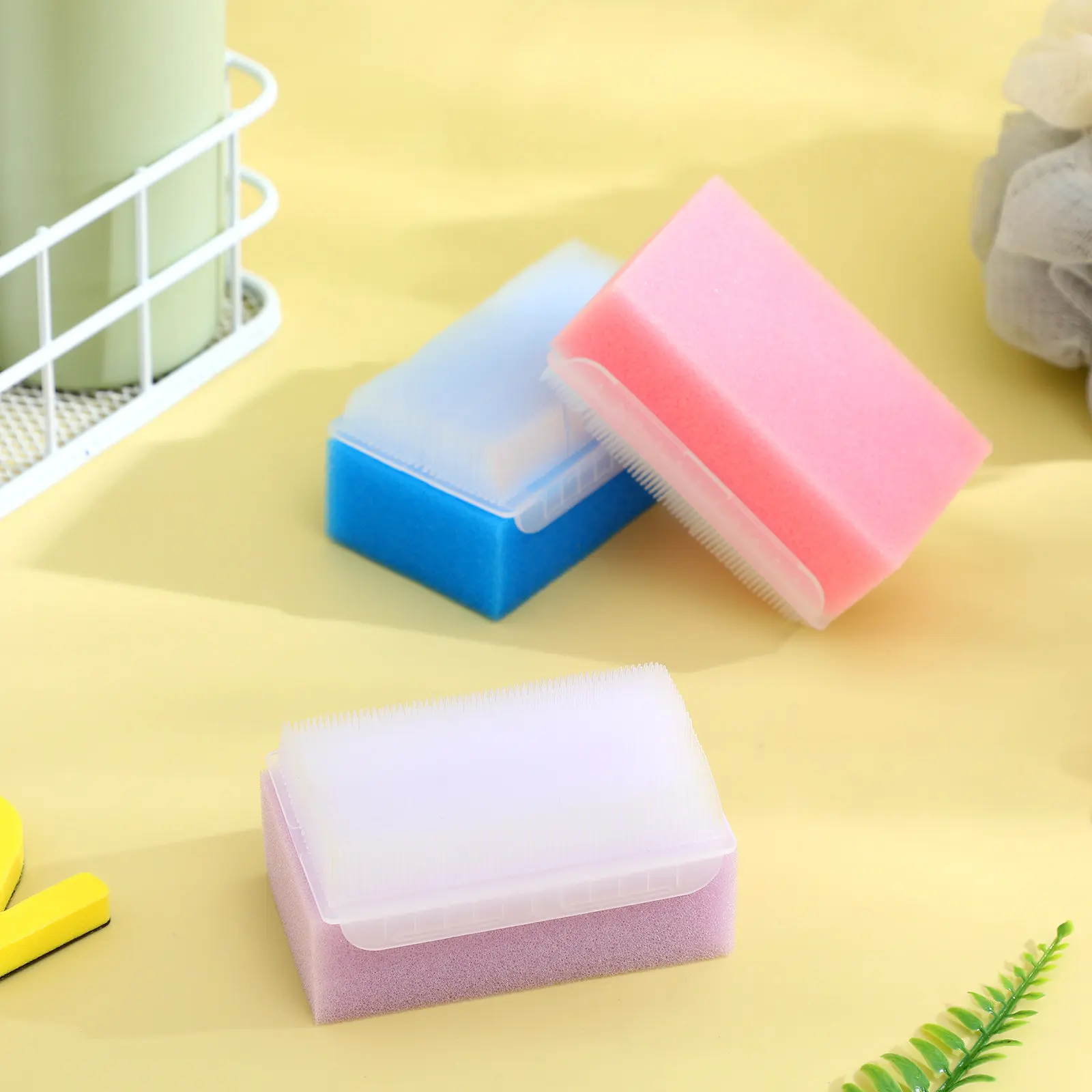 5pcs Tactile Sensory Sponges For Newborn Baby Bath Cradle Cap Scalp Cleaning Hair Scrub Bathing Accessories Health Care