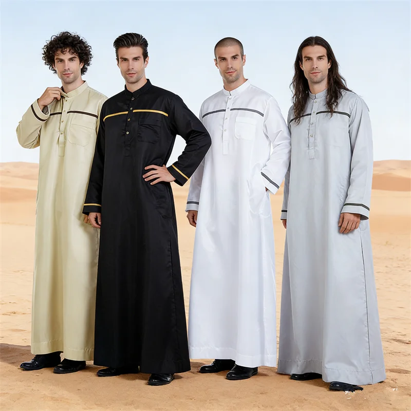 

Мужская одежда Ближнего Востока: саудовская арабская дидаша, туба, мусульманская одежда, длинный халат, кафтан, абайя, исламская джубба, тобе, платье, кафтан для мужчин на Ид, Дубай