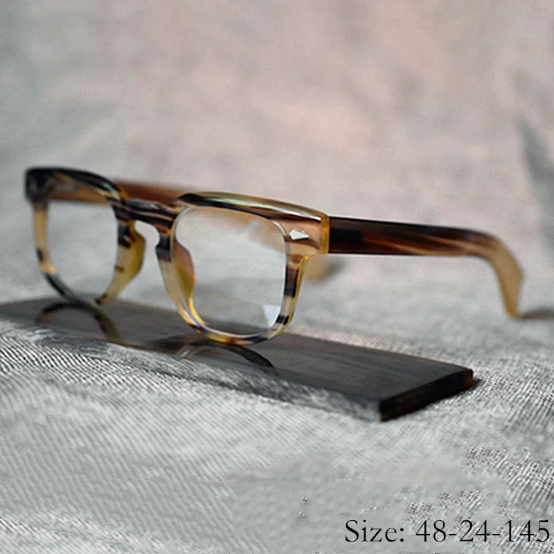 Limited Vintage Fashion Sphere Myopia Optical Eyeglass Frame 8mm Thick Natural Buffalo Horn Square Style Women Man High Quality