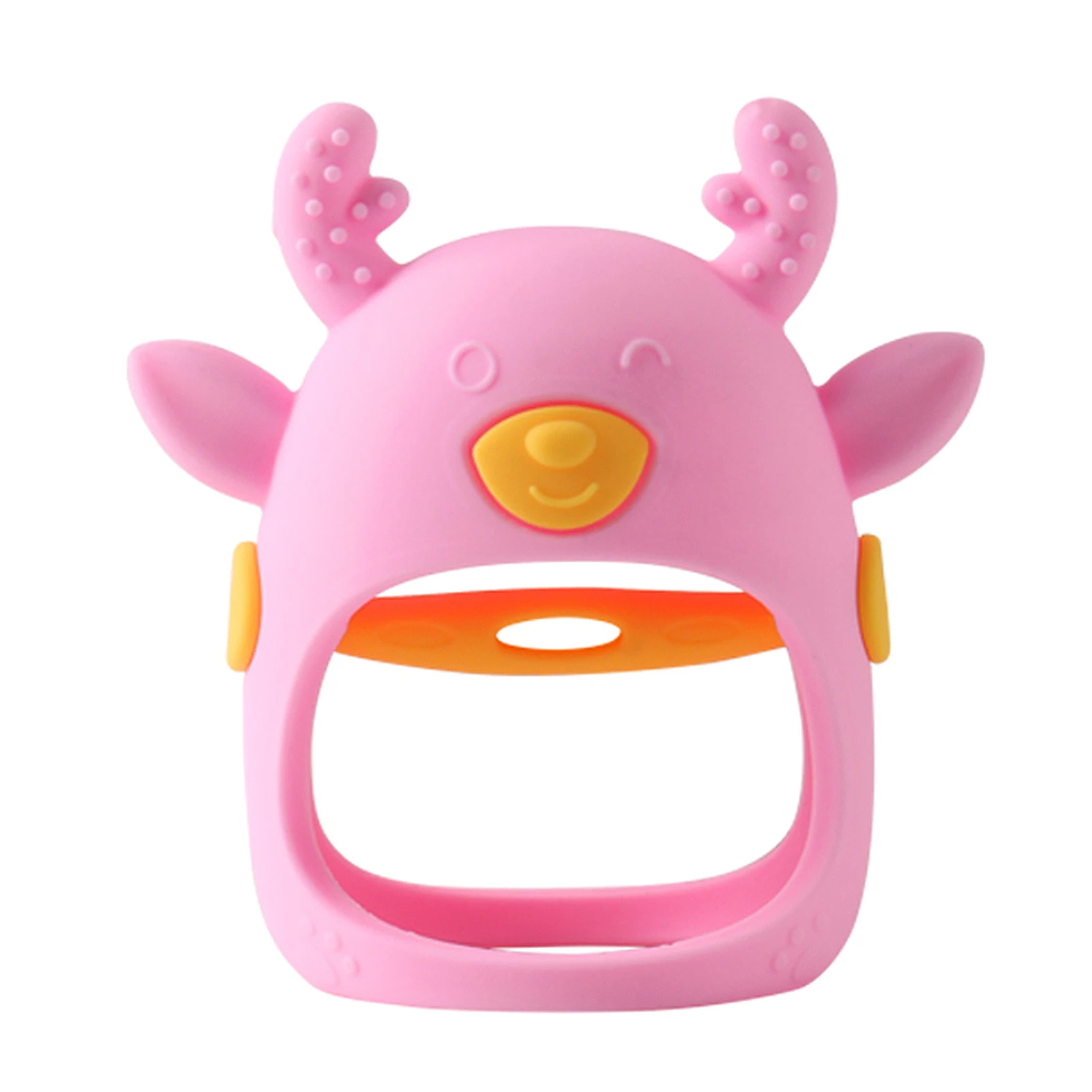 

Прорезыватель-перчатка для младенцев в форме оленя, силиконовая, для прорезывания зубов, от 3 месяцев