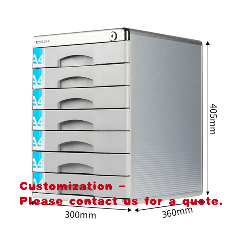 

custom.Glosen C9978 3/4/5 Drawer Aluminum Alloy Office Vertical File Cabinet Customizable Size Thickness Multifunction Glossy Fi