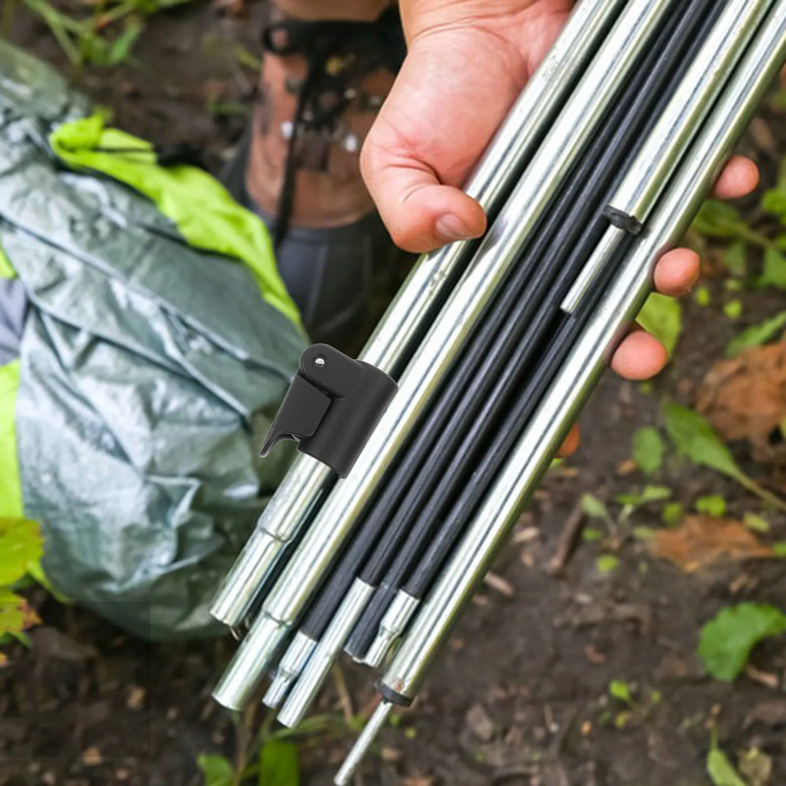 

4Pcs Tent Pole Connectors Adjustable Plastic Rod Adapter 22mm to 25mm Sturdy Outdoor Mounting Clips Canopy Fittings Replacement