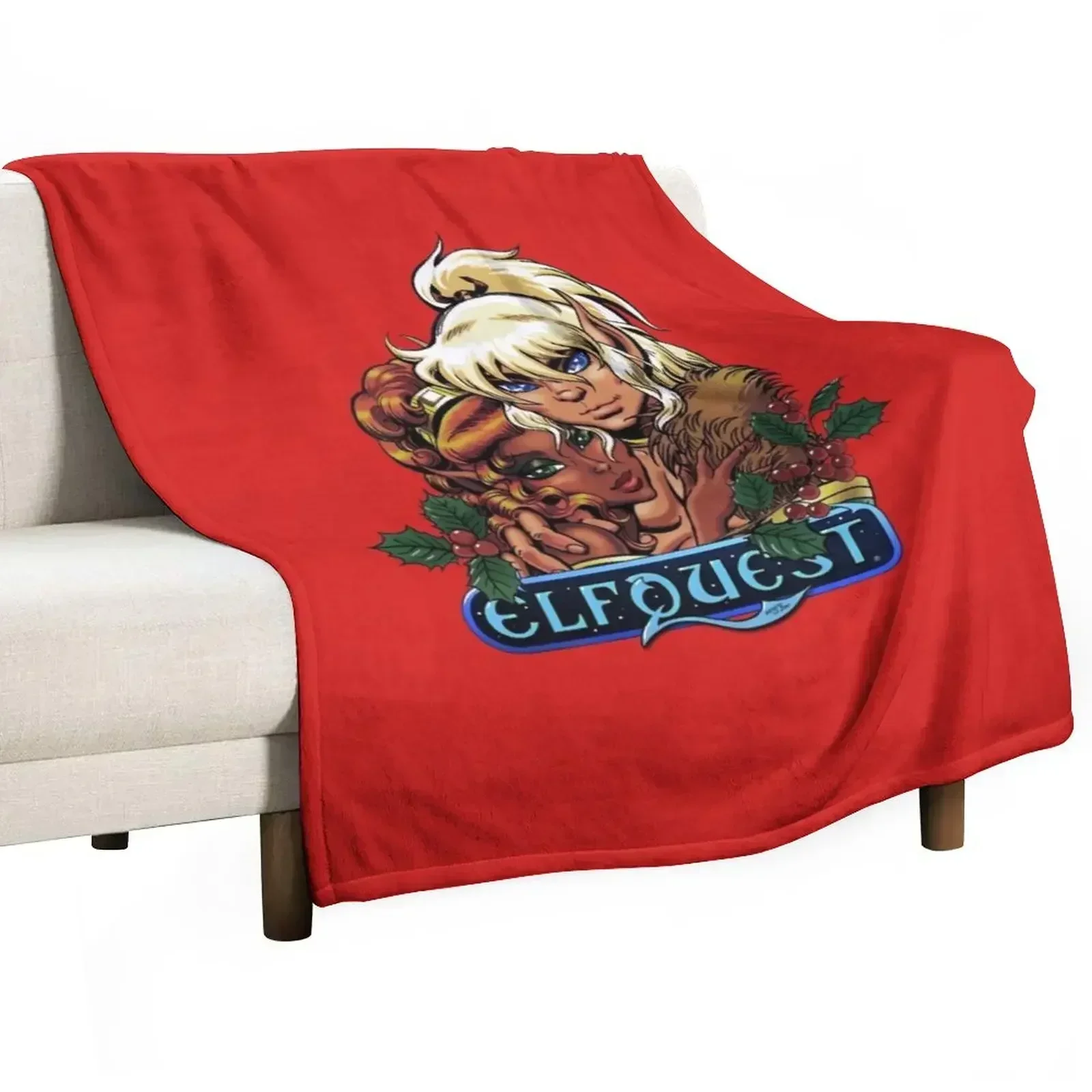 ElfQuest: Questmas Throw Blanket Soft Plush Plaid Designers Blankets