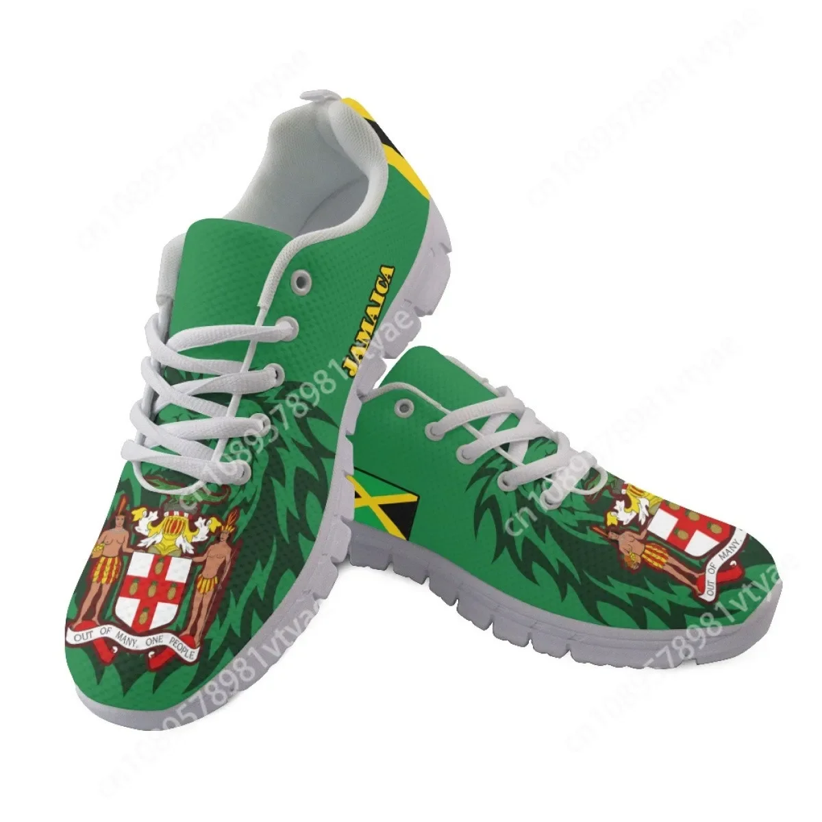 2024 Women's Soft Sneakers Fashion Jamaica Flag Lion Of Judah Printed Vulcanize Shoes for Ladies Casual Chaussure Custom Made