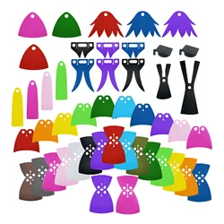 Doctoral Gown with Cape Graduation Building Block Man Tailcoats Friends Princess Evening Dress Long Skirt Brick Swallowtail