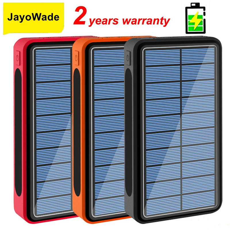 

JayoWade Solar Power Bank 50000 мАч светодиодный светильник для кемпинга портативное зарядное устройство Powerbank для iPhone Samsung Huawei Xiaomi запасная батарея