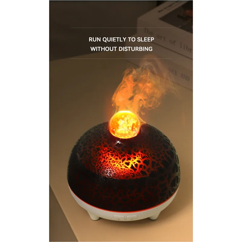 

BAAM-Essential Oil Diffuser Volcano Fire Diffuser Humidifier Cool Mist Humidifier 7 Colors Light For Room Office