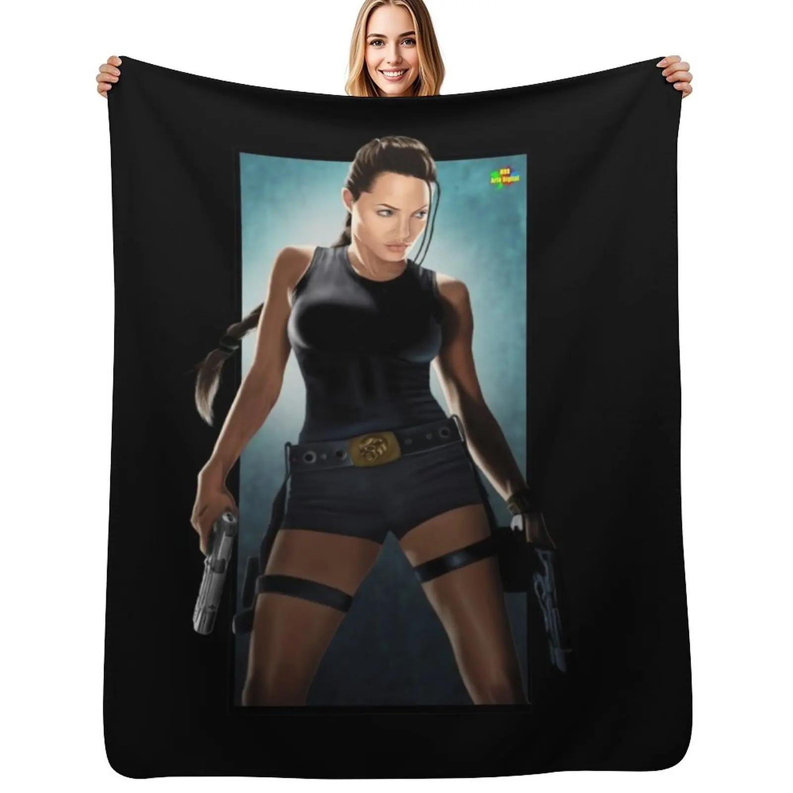 

tomb Raider Throw Blanket Soft Solid Color Blanket for Couch Bed