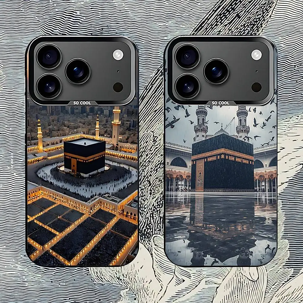 

Holy mosque mecca Phone Case For iPhone 17,16,15,14,13,12,11,Pro,XS,Max,Plus,Mini,SE4,E Black Matte Shockproof Cover