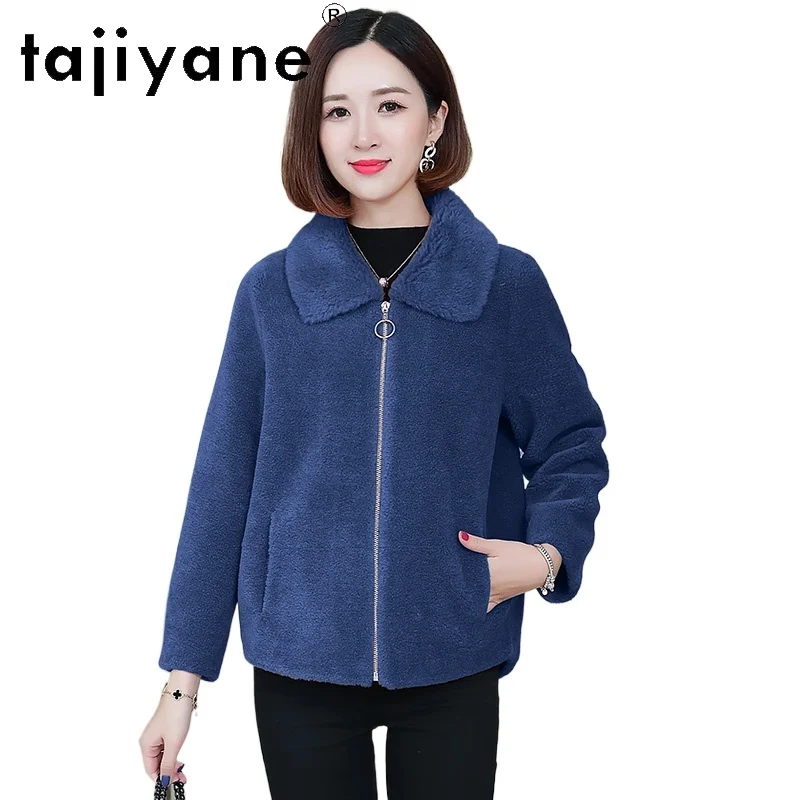 TAJIYANE 100% Wool Coats for Woman High Quality Short Sheep Shearing Coat Casual Female Outerwears Winter Women Clothes 2025шуба