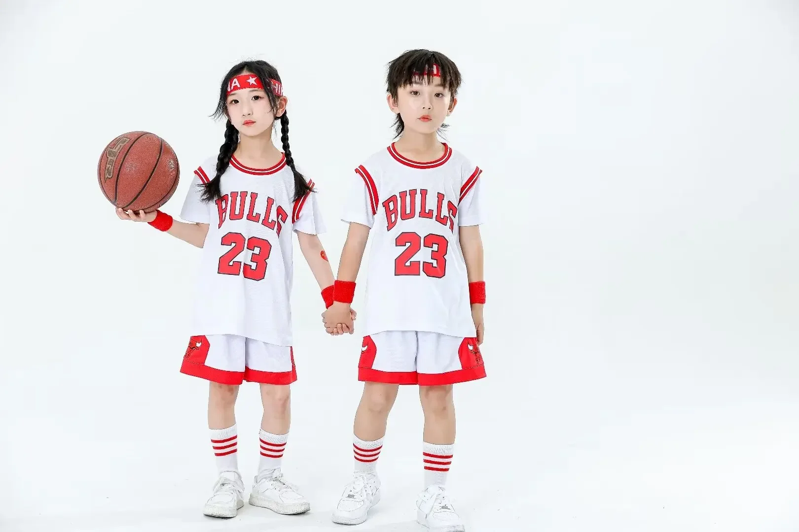 NEW 24 25 Children\'s clothing suit boy girl Basketball Jerseys Lake   Fake two-piece uniform kit training Shirts and shorts