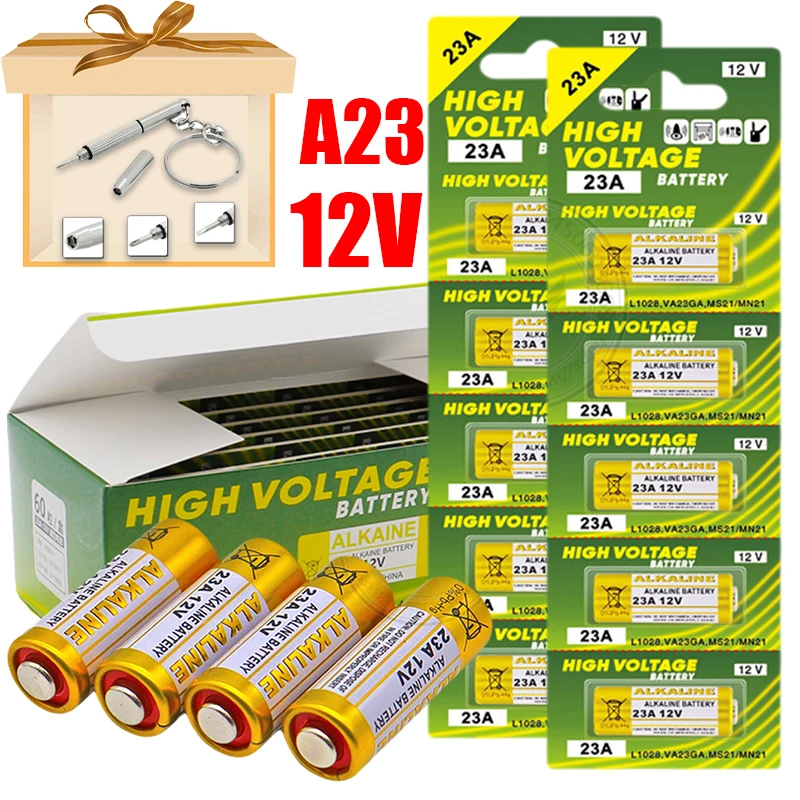 НОВЫЙ щелочной аккумулятор 12 В A23 23A 23GA A23S E23A EL12 MN21 MS21 V23GA L1028 GP23A LRV08 для игрушечного дверного звонка с дистанционным управлением Dry Cell