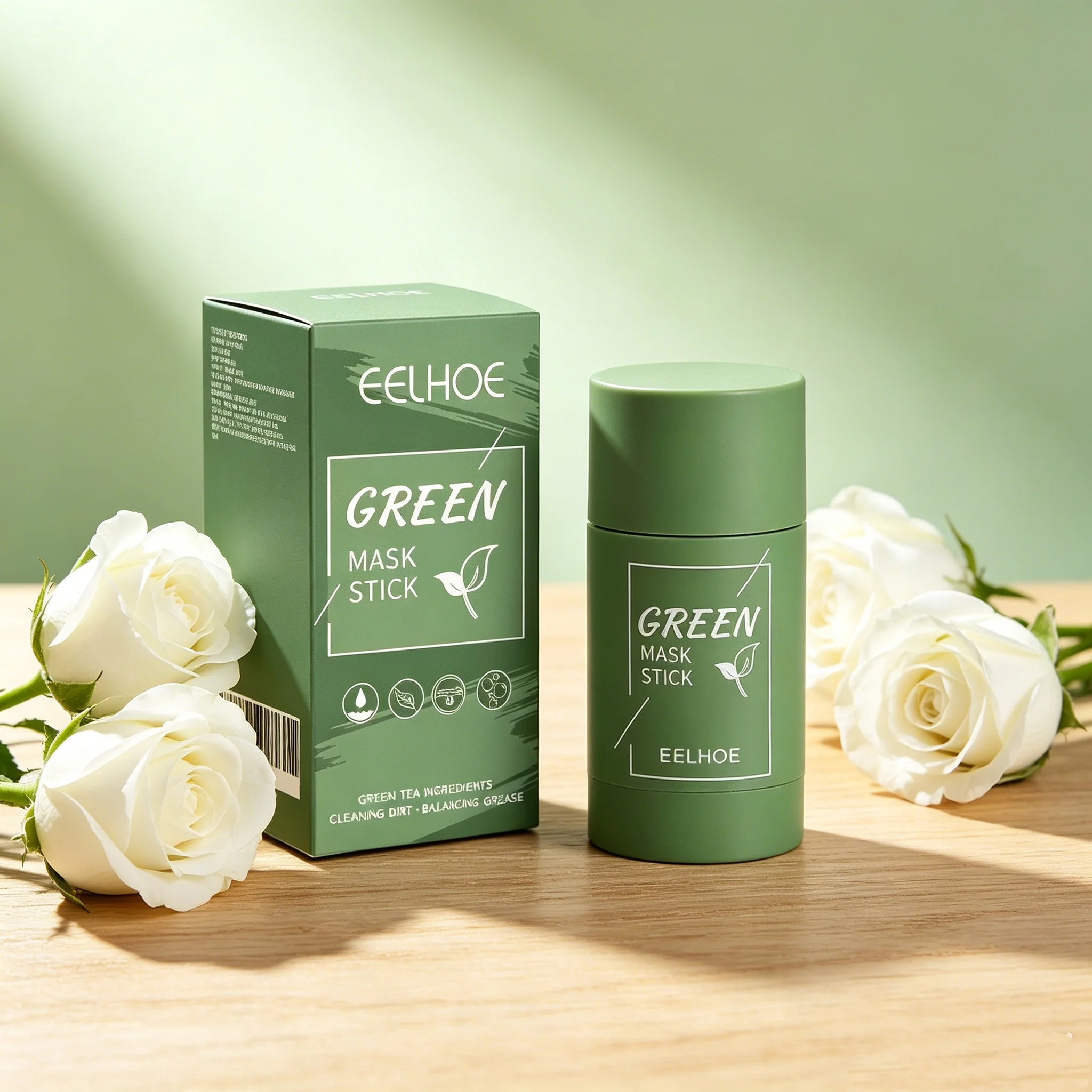 Face Cleansing Mask Deep Clean Blackheads Shrink Pores Moisturizing Dry Soothing Skin Care Solid Mask Green Tea Cleansing Sticks