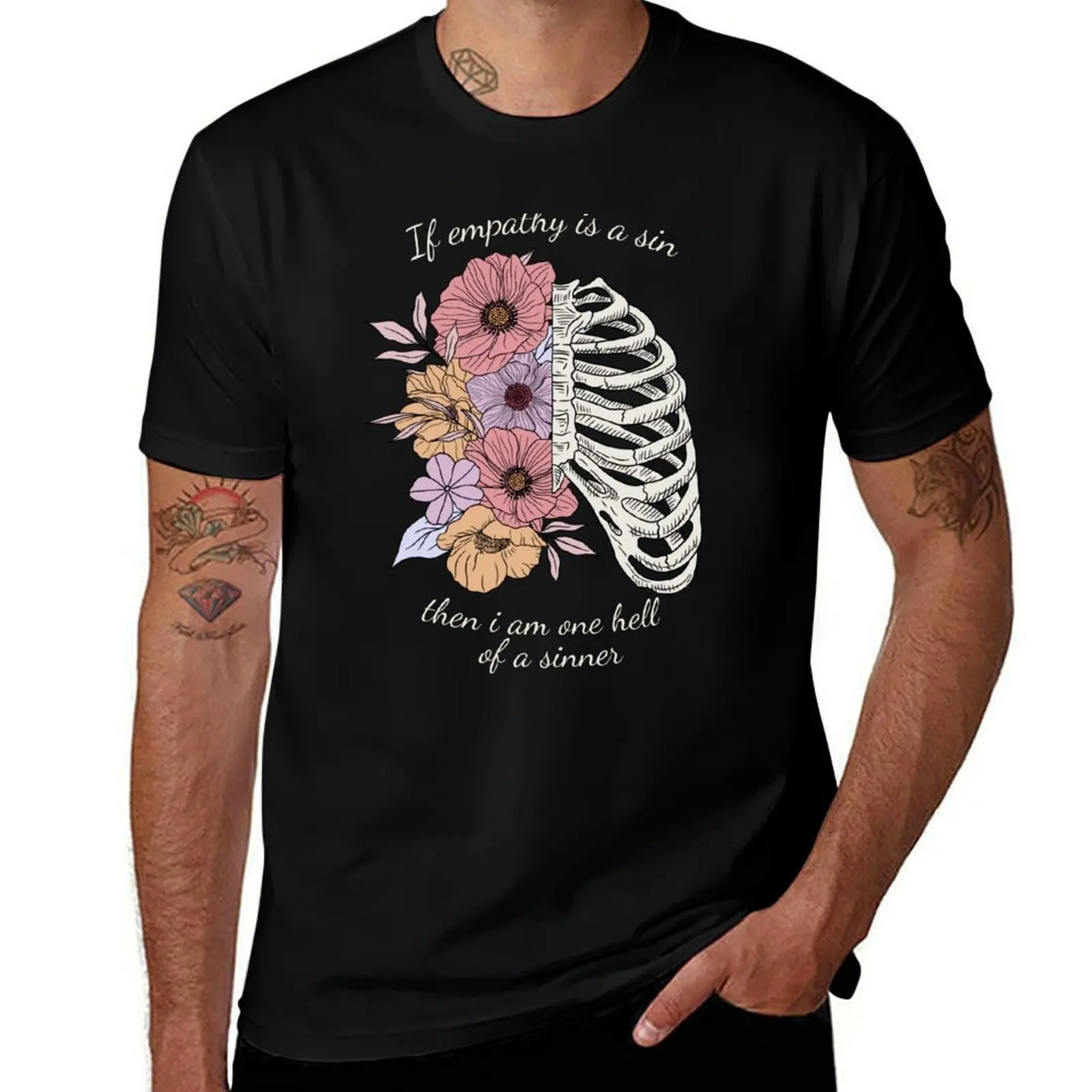 Si l'Empathie Est un Pêché, T-shirt Esthétique Classique Alternatif, T-shirt pour Festival et Fête