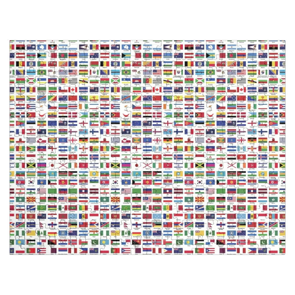 World Flags with Country Names Jigsaw Puzzle Personalize Puzzle Puzzle With Photo