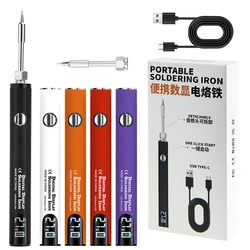 650MAH 510 Digital Soldering Iron Pen Preheating Battery Set 3 Speed Adjust Voltages 330-450℃ Battery Charge with Iron Tip