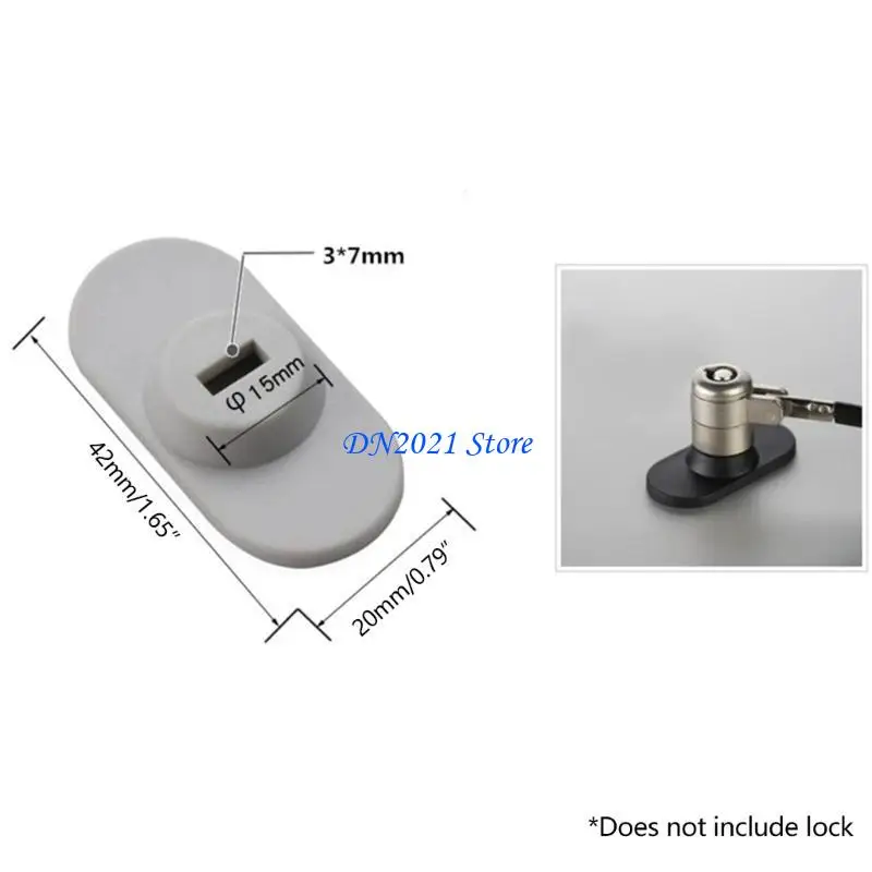 F3KE Tablet Laptop Lock with Security Lock Base Laptop Tablet Anti-Theft Lock Hole