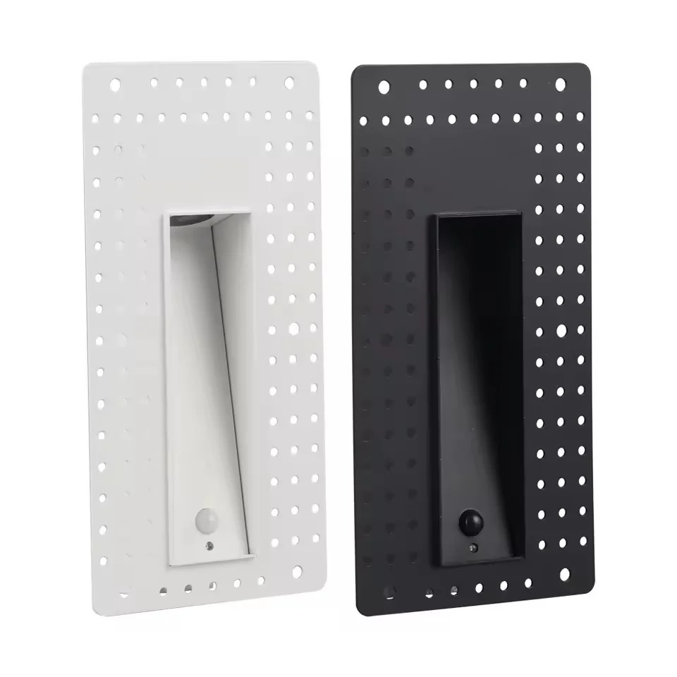 Recessed Motion Detect LED Wall Lamp 85-265V Frameless 3W Step StairCase Lighting For Home Channel Corridor Night Footlight