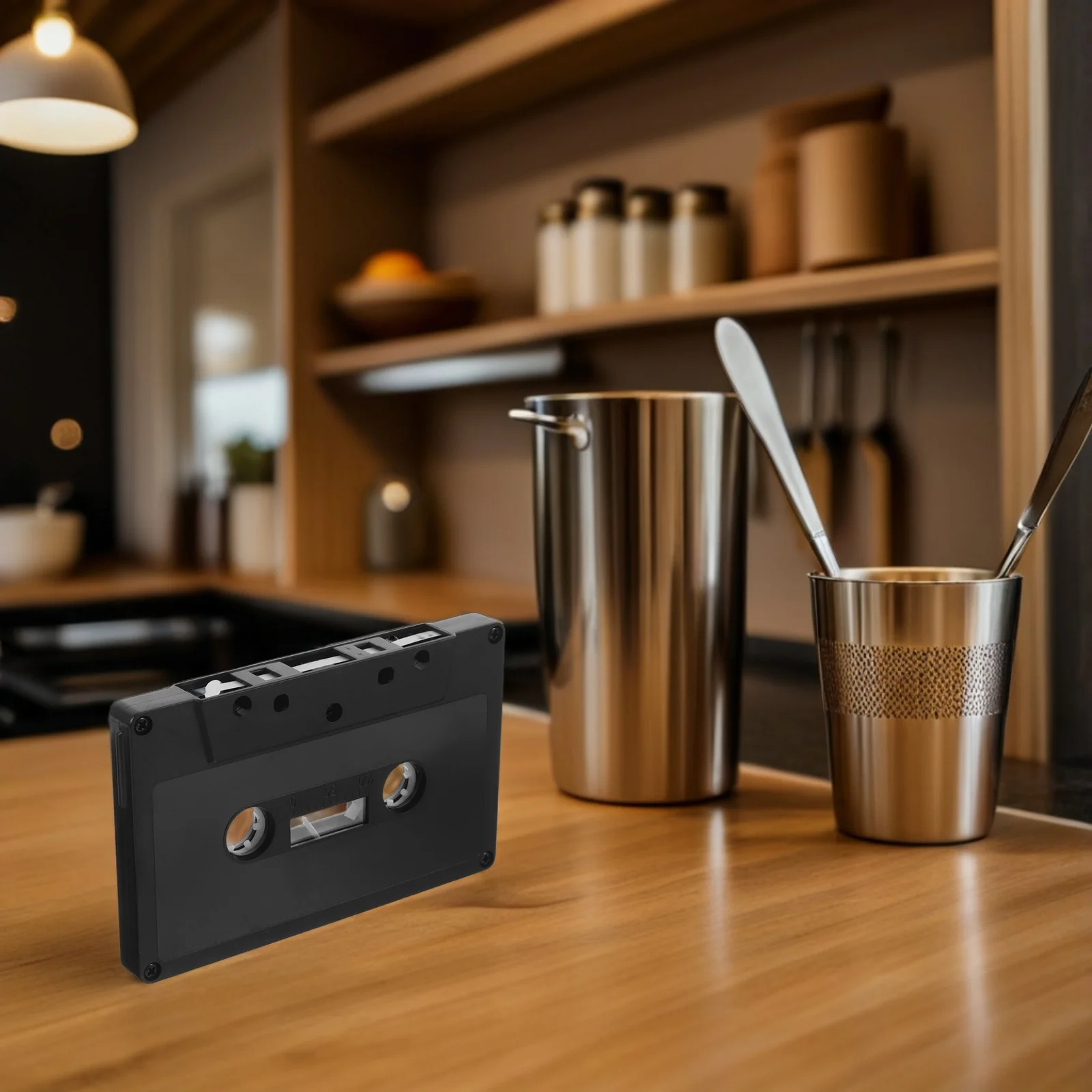 

2Pcs Retro Blank Cassette Tape Wall Decor DIY Creativity Lightweight Material Classic Look Music Themed Party Decorations