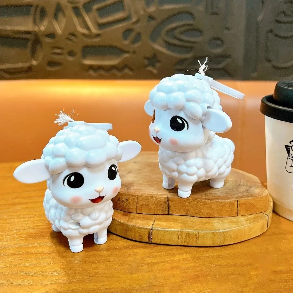 Cute Ears Shaking Pull-string Lamb Keychain Pressure-relief Creative Bag Charming Portable Cartoon Relaxing Student Small Gift