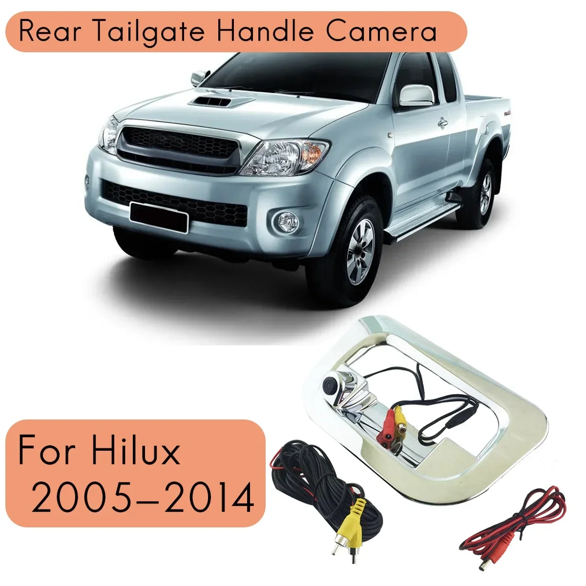 For Toyota Hilux 2005-2014 Rear Tailgate Handle Rearview Backup Reverse Parking Camera