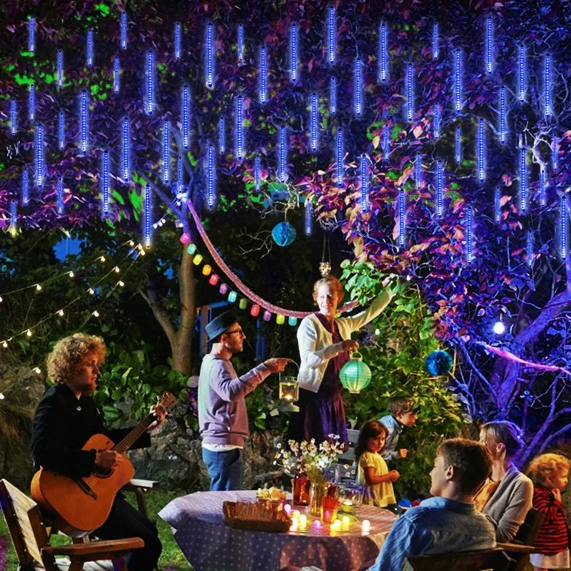 

Светодиодные гирлянды-метеоры на батарейках – 30 см, 8 трубок, для декора на День святого Валентина, для сада, свадьбы, фестиваля