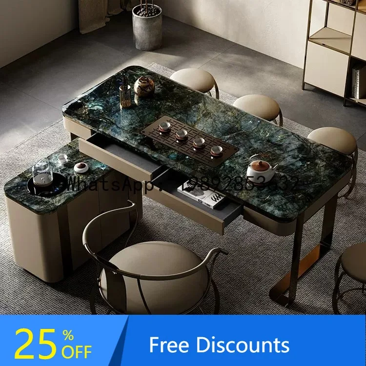 ABB Marble Coffee Table Modern Office Reception Meeting Room Tea Table Villa Living Room Balcony Kung Fu Tea Table