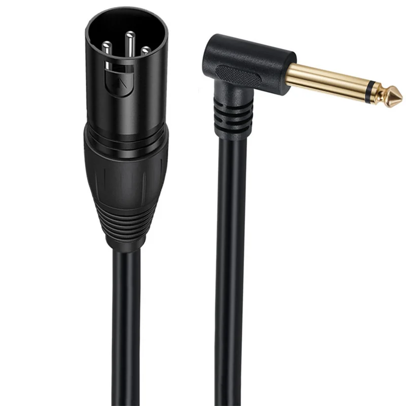 6.35mm to XLR Cable  XLR 3 Pin to 6.35mm TS  Mono Male Unbalanced Interconnect Wire Mic Cord for Dynamic Microphone  0.5m